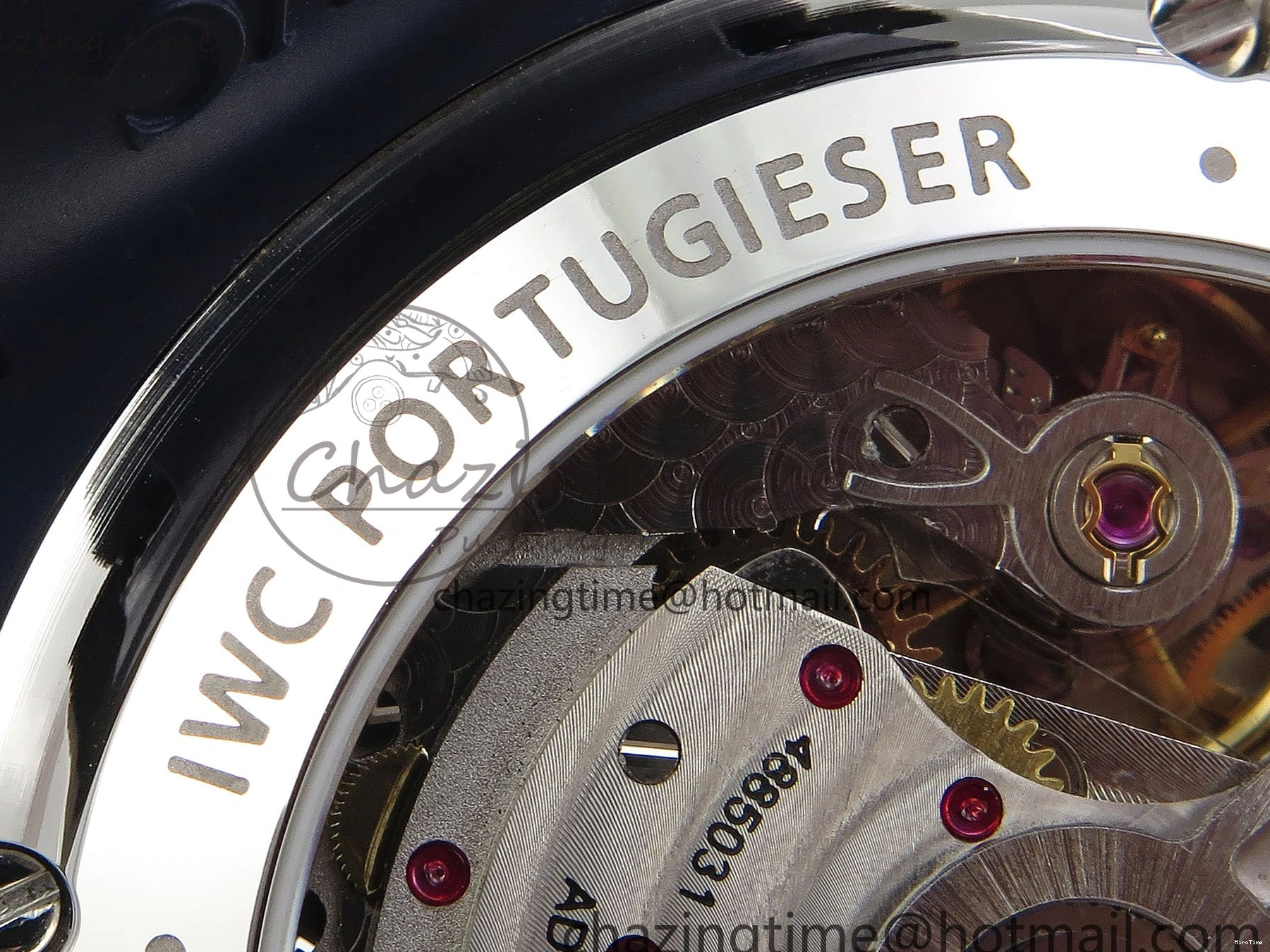 MIROTIME 0422 Casual Portuguese Chrono IW3716 Z+F 1:1 Best Edition White Dial on Blue Rubber Strap A 7016